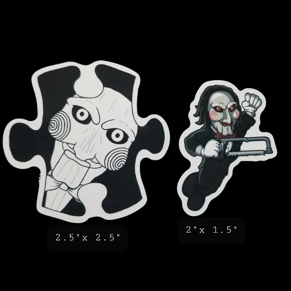 Jigsaw Vinyl Stickers Set Of 2 - Picture 2 of 2